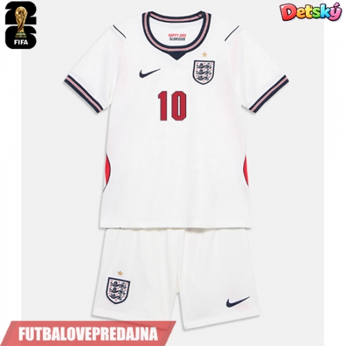 Lacne Dětský Futbalové dres Anglicko Jude Bellingham #10 MS 2026 Krátky Rukáv - Domáci (+ trenírky)